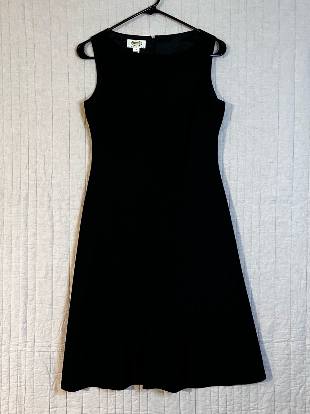 Talbots Classic Black Sleeveless A-Line Dress Womens Sz 4 Lined